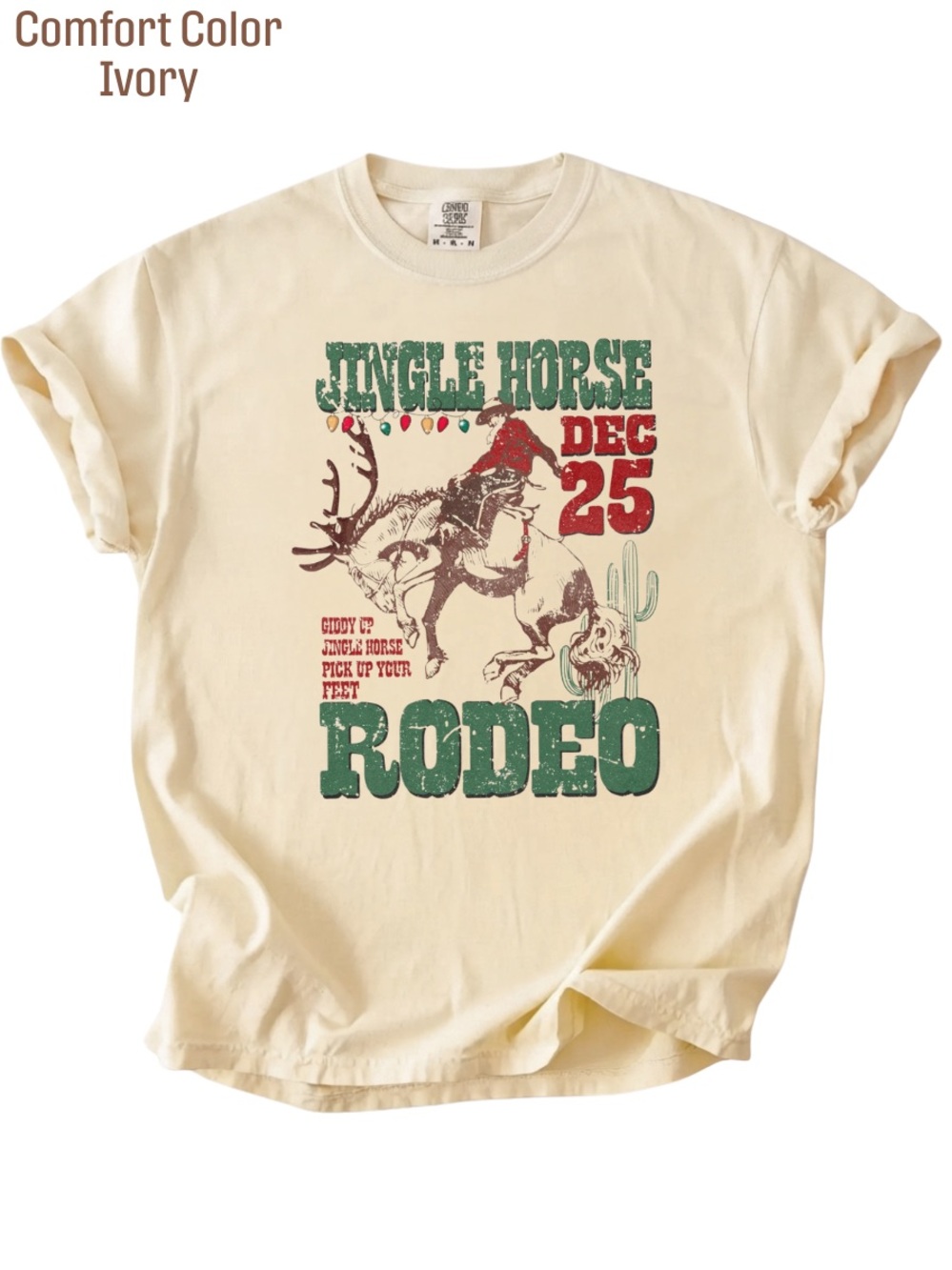 Comfort Colors Ivory "Jingle Horse Rodeo" Graphic Tee